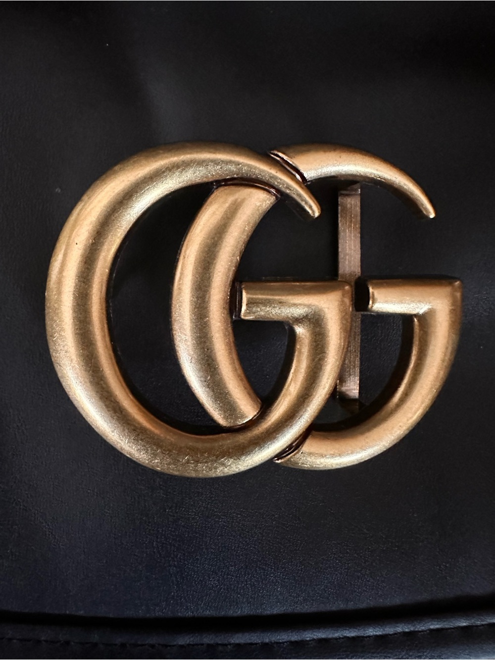 Gucci Gold Double G Buckle.